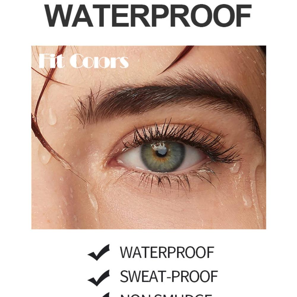 Mascara colorato Ricciolo naturale Lungo e spesso Mascara abbagliante impermeabile e resistente al sudore Design cosmetico per bottiglia di vino