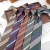 Men's 8CM Korean-British Style Jacquard Silk Striped Professional Tie