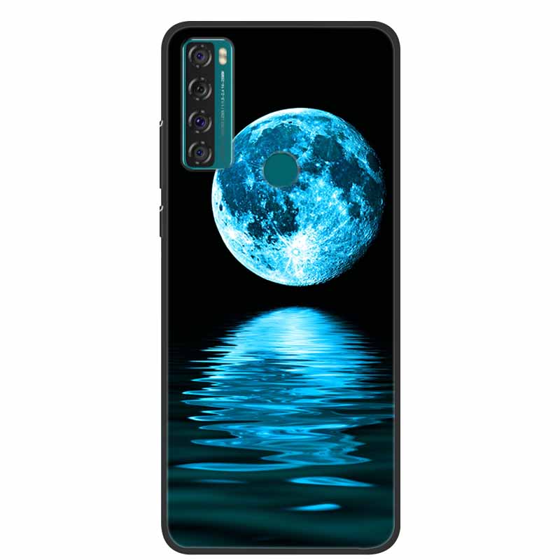For TCL 20 SE Case Luxury Silicone TPU Soft Cover Phone Case For TCL 20 SE T671H Cartoon Funda Colourful Capa Shockproof Coque