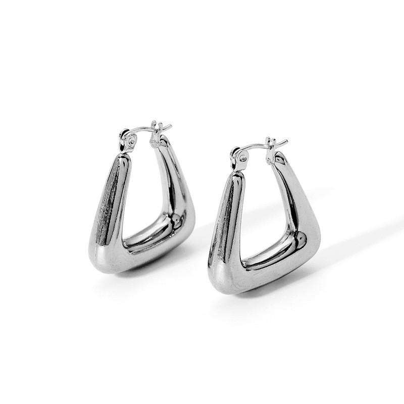 Geometric Gold Stainless Steel Earrings For Women Fashion Jewelry Gift For Ladies