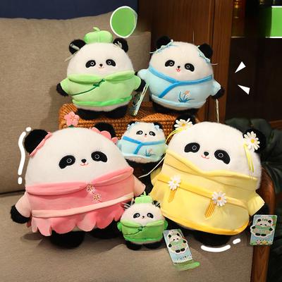 Roztomilá Národný Trend Slivka Orchidea Bambus Chrizantéma Panda Bábika Čínsky Štýl Obrovská Panda Bábika Plyšová Hračka Malá Panda Prívesok