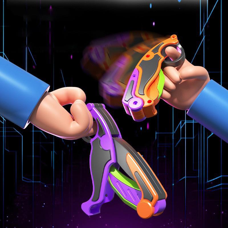 3D Baskılı Yerçekimi Pençe Oyuncak Katlanabilir Turp Pençe Bıçağı İtme Kartı Oyuncak Komik Stres Giderici El