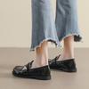 Women's platform autumn small leather shoes retro single shoes large size women's shoes