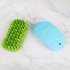 Rubber Pet Grooming Brush, Rounded Soft Bristles, Pet Bath Scrubber Massage Brush, Gentle Shedding Brush for Short Haired Cats Dogs