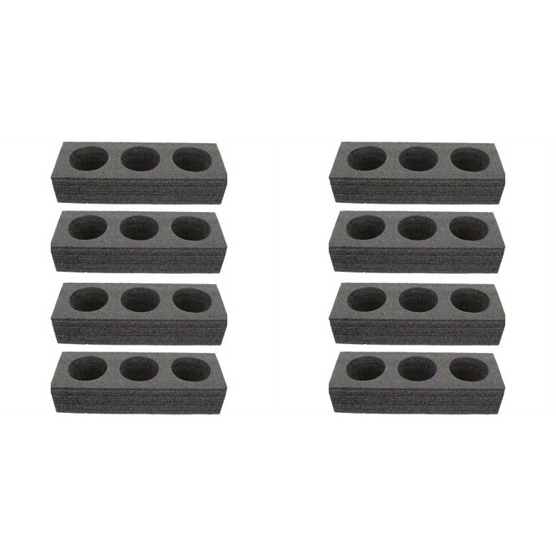 

8 Pack Foam Drink Carrier Trays 3 Cup Holders for Milk Tea Coffee Beverage Organizer Auto Fixing Feature Cafe Bar Restaurant Use