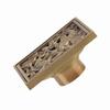 Antique Brass 10cm Shower Floor Drain Bathroom Waste Drain Strainer Cover Grate