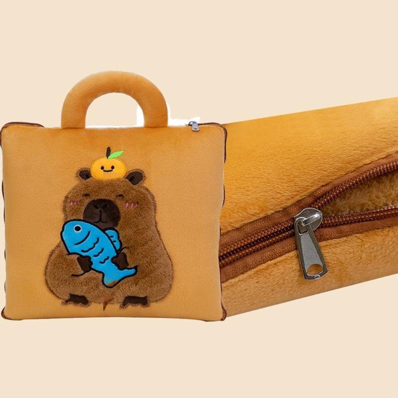 Capybaras Pillow Quilts Double-use Cushions Spring and Summer Office Naping Pillow Gift Cushions Folding Air Conditioning