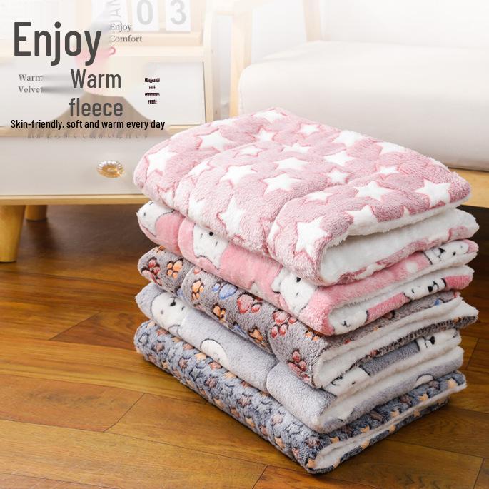 Thickened Pet Sleeping Pad for Cats & Dogs: Warm Universal Blanket Mat for Fall & Winter
