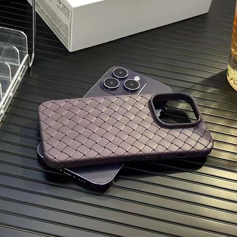 Ultra Thin Braide Weave Skin Phone Case For Iphone 14 12 11 13 Pro Max Xr X Xs 7 8 Plus Soft Tpu Cover