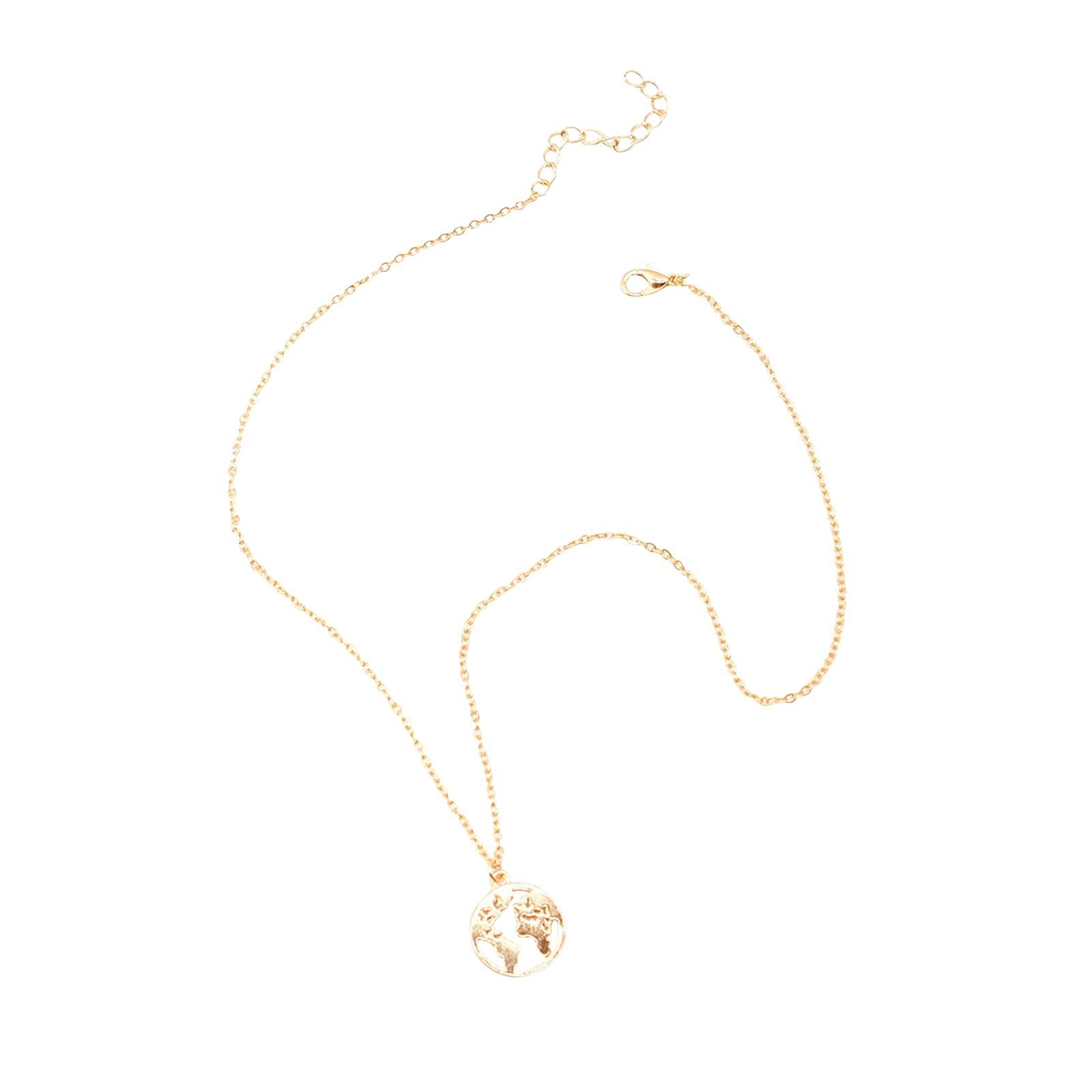 Women s Geometric World Map Fashion Item Choker Necklace