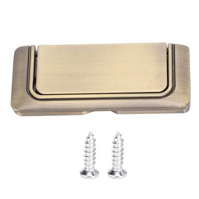 Maçaneta de Porta Invisível Puxador de Gaveta para Porta de Celeiro Deslizante Liga de Zinco Sem Furo Instalação Oculta Bronze Escovado