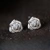 925 Silver Earrings Rose Flower for Women Sterling-Silver Wedding Jewelry Elegant Female Accessories Fashion 5A ZirconGift
