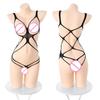 Women Bodystockings Lingerie Open Crotch Fishnet Lace Hollowed-Out Bodysuit Valentine'S Day Gift