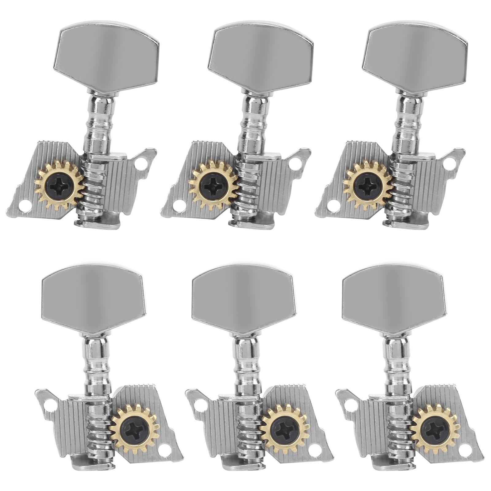 

Колки для гитары Ключи Колки с блокировкой Головки колков Серебристые Запасные части для Укулеле 2 левых и