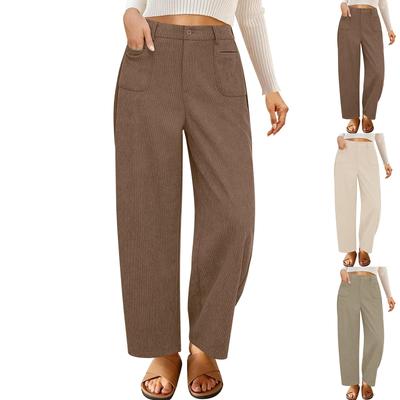 Women's Winter Sweatpants Solid Color Casual Pants Women's Fleece Sweatpants Wide Leg Straight Pants