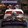 Max Verstappen Benutzerdefinierter Name Text Bettwäsche-Set, 1 Bettbezug & 2 Kissenbezüge Personalisierte Schlafzimmer-Geschenk