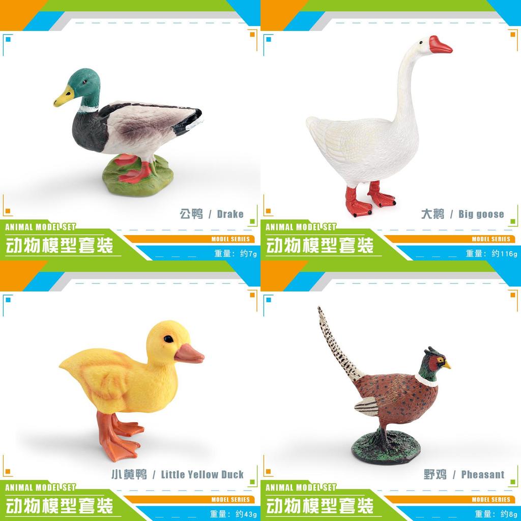 Farm Animal Pvc Figures With Static Bird Models For Childrens Learning And Collection