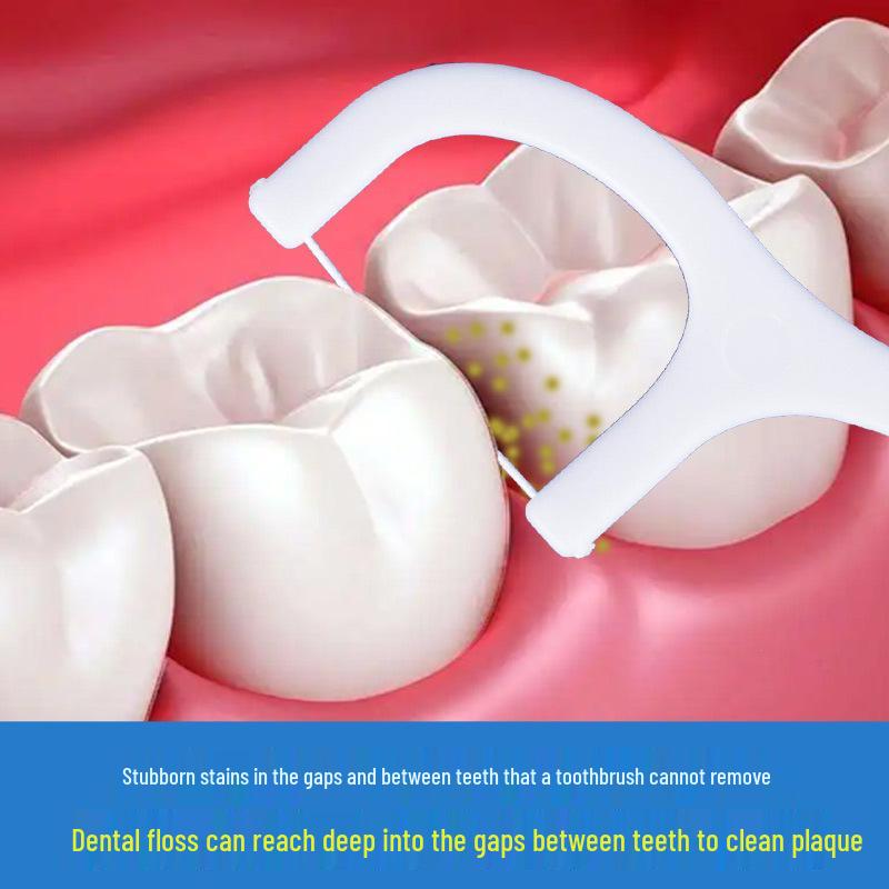High-Molecular-Weight Super Smooth Floss Picks - Gentle Flat-Line Arc Design for Gum Care