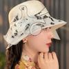Sun Hat Women's Summer Organza Fisherman Hat Travel Vacation Sun Hat UV Resistant Retro Hat