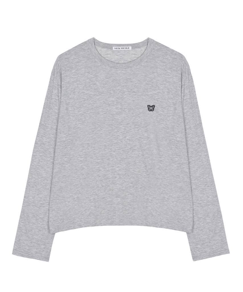 Nigaennikol Butterfly Long Sleeve T-Shirt_Melange