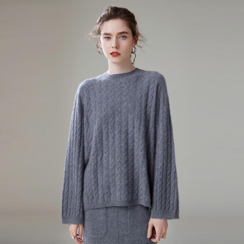 Fanzhen Women's Loose Fit Cashmere Blend Pullover Sweater