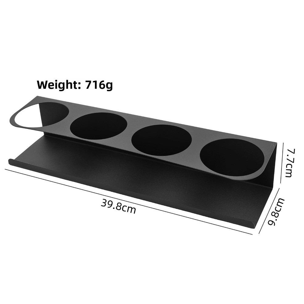 Portable Magnetic Water Bottle Organizer Metal Black White Fridge Cup Rack 3 Slots Space Saving Kitchen Storage Rack Office Use