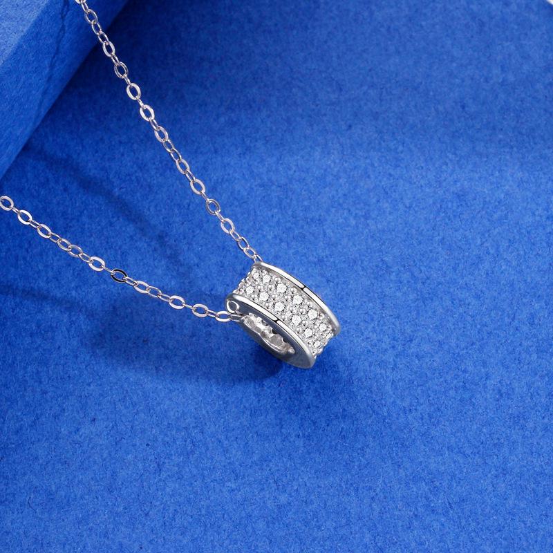 Lucky Slim Waist 925 Sterling Silver Necklace - Personalized Korean Style Clavicle Chain Pendant 925 Silver