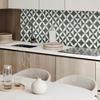 Printed Vinyl Wall Panel for Dining Room 100x50 cm Geometric Checkerboard Pattern