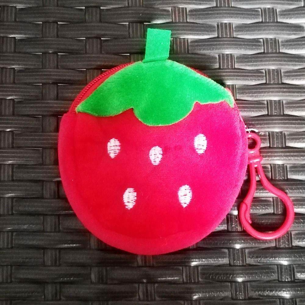 Watermelon Fruit Coin Bag With Hook 8CM Coin Pouch Keyring Pluhs Coin Purse  Put The Key/Coin