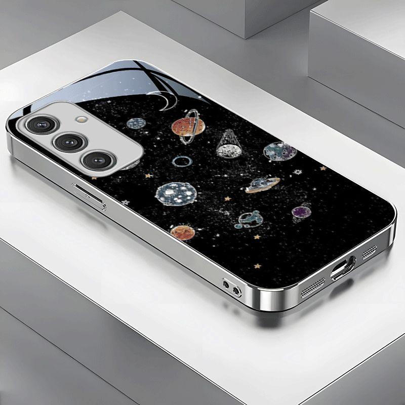 

Звездное небо вселенная Высококачественный чехол для телефона Электрооцинкованный стеклянный чехол для телефона для Samsung Galaxy S26 S25 S24 S23 S22 S21 FE, Ultra, Plus For Galaxy S26