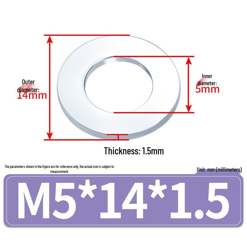 Extra Large Galvanized Metal Flat Washer (Sizes M1.6-M14)