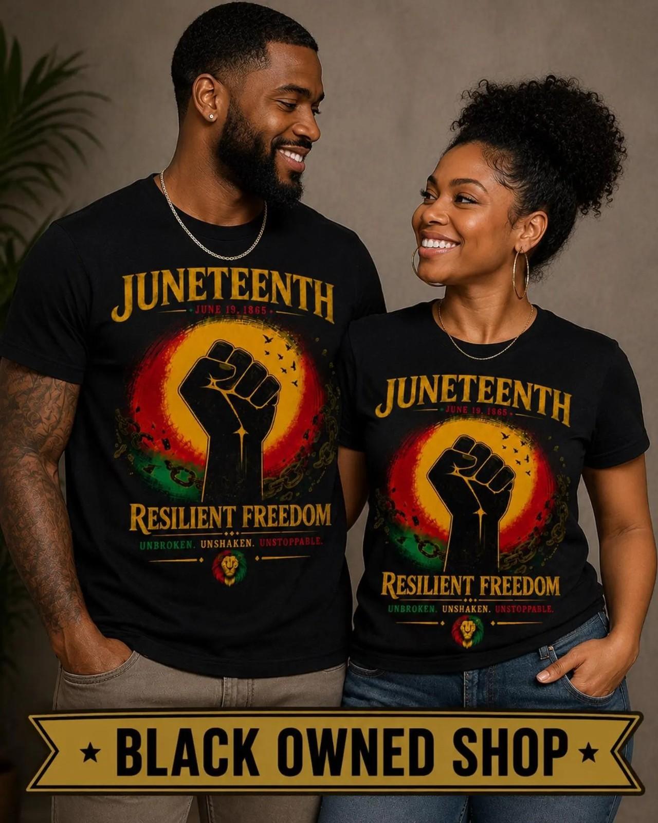 Juneteenth Shirt for Men and Women Black Owned Unisex T-Shirt XXXL