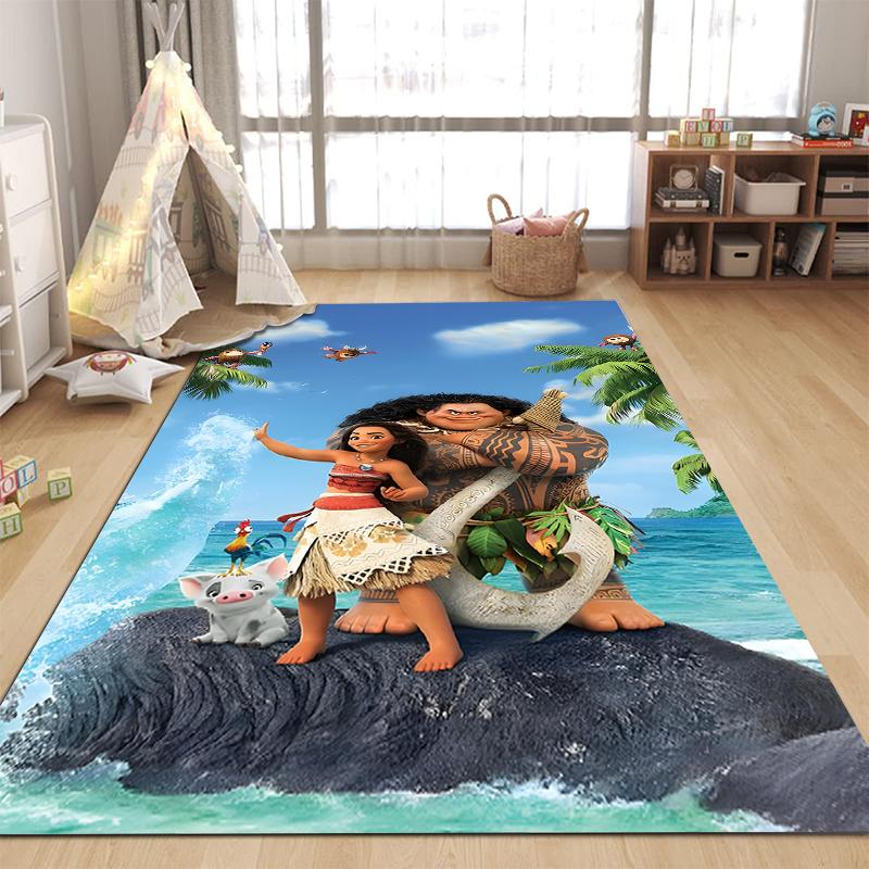 

Multi-Size Disney Moana Print Carpet for Living Room Bedroom Kid s Room Home Decor Area Rug Non-slip Mat Large Rug Luxury Gift 40cm x 60cm
