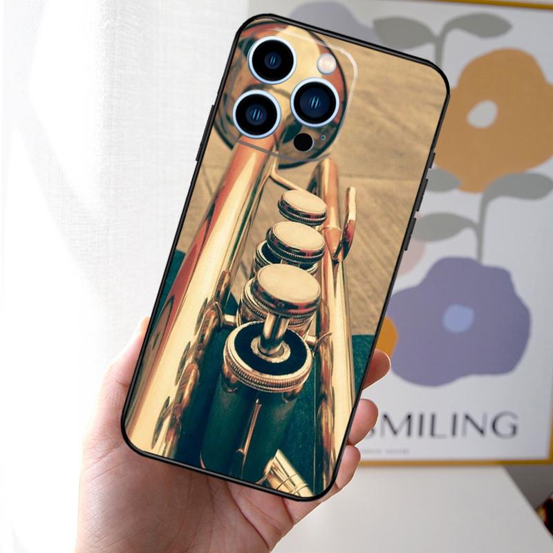 Piccolo Trumpet Brass Instruments Case For iPhone 16 15 14 13 12 11 Pro Max Mini XS X XR 7 8 14 16 15 Plus Back Cover Shell