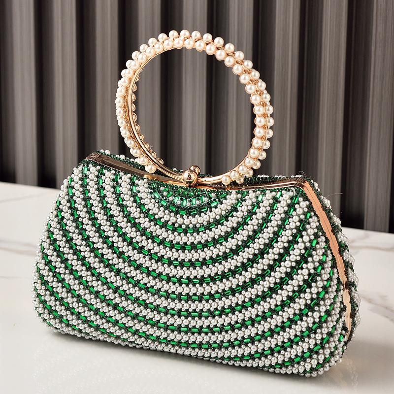 Pearl Luxury Party Bag Woman Wallets and Handbags Designer Bling Metal Clutch Purse Hand Silver Shoulder Bags for Ladies 2026