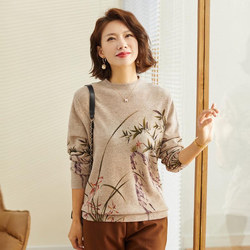 Damen 100% Merinowolle Warmer Winterpullover