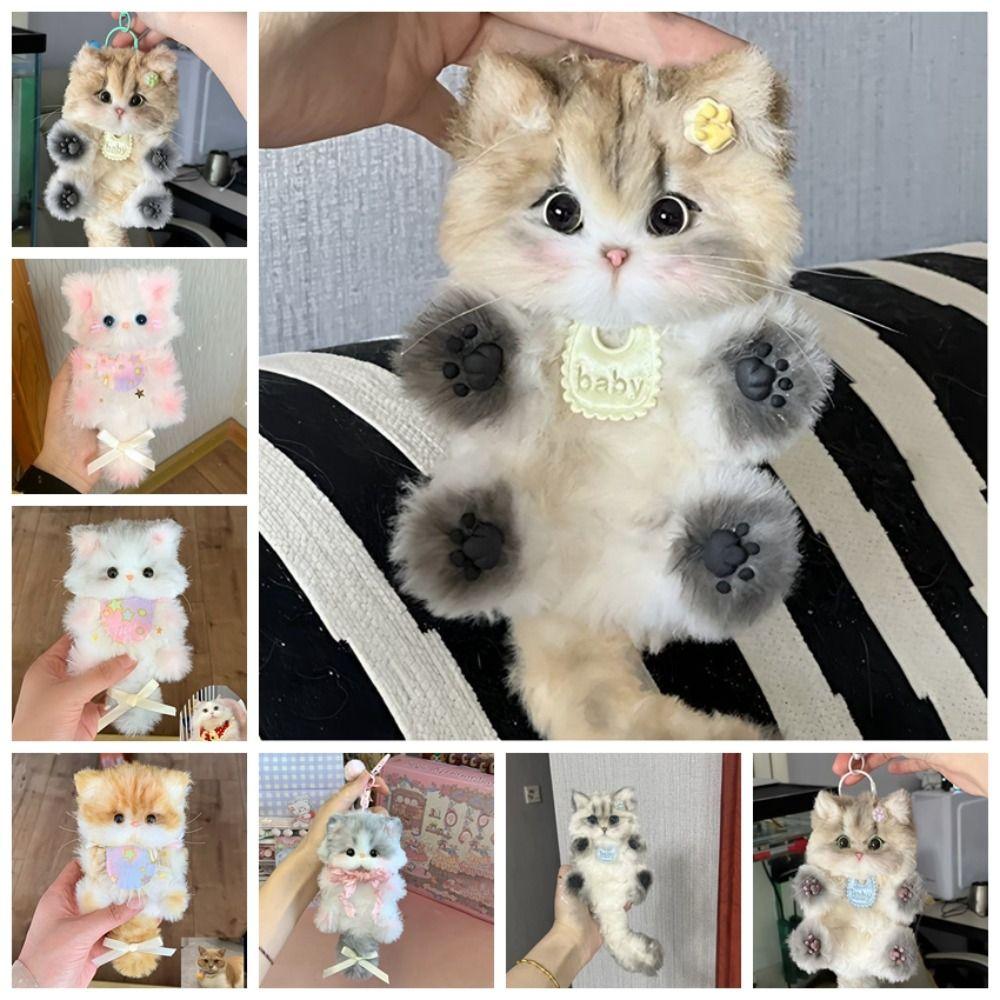 Plush DIY Material Package Handmade Twist Bar Kitten Doll Toy Twisty Stick Little Cat Pendant