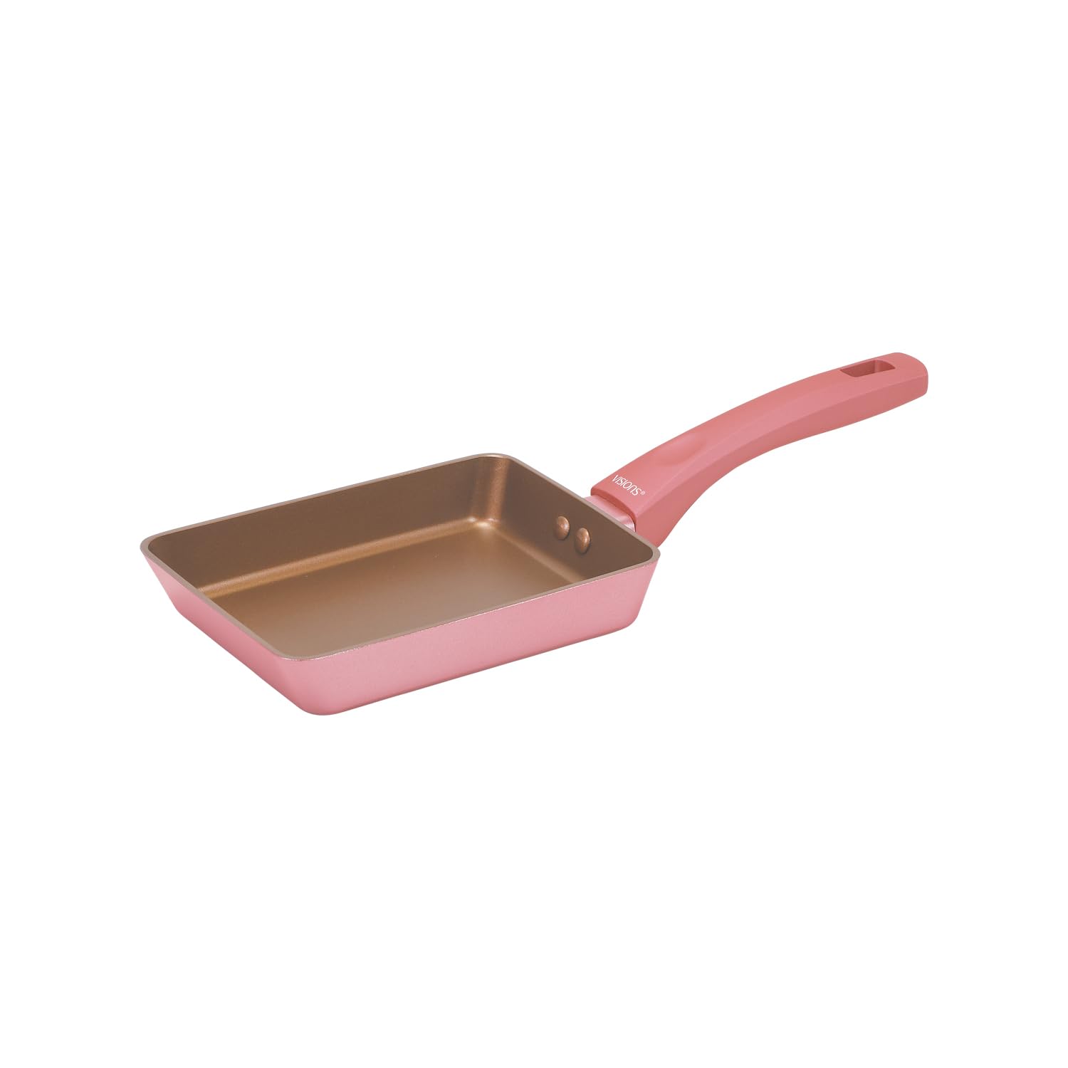 

VISIONS Tamagoyaki Egg Pan, 13 x 18 cm, IH Compatible, Gold Coating, Pink, CP-8799