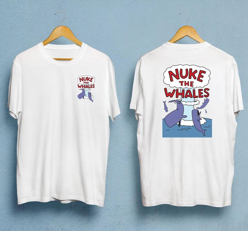 

Nuke the Whales Tee – Retro Graphic Heavyweight T-Shirt for Men S