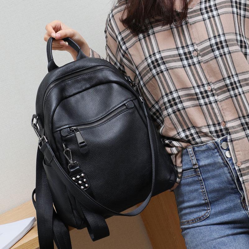Women's Backpacks Fashion Large Capacity Girls School Bag Women Travel Backpack Leather Student Schoolbag