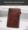 Men's Anti-Theft Genuine Leather Wallet with 20% Fold & Card Storage