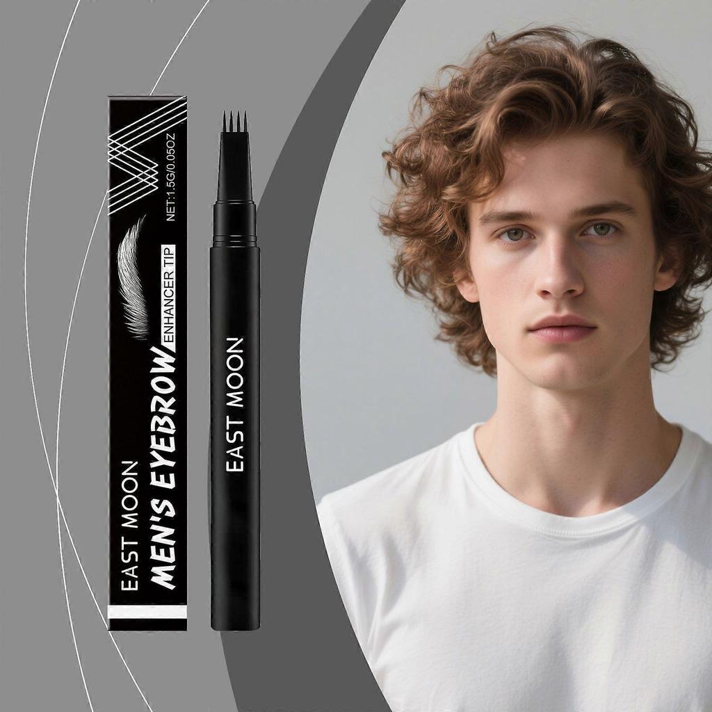 East Moon Men's Four-Branch Eyebrow Pencil - Three-Dimensional, Natural, Smooth, Color-Rich, Everyday Eyebrow Styling