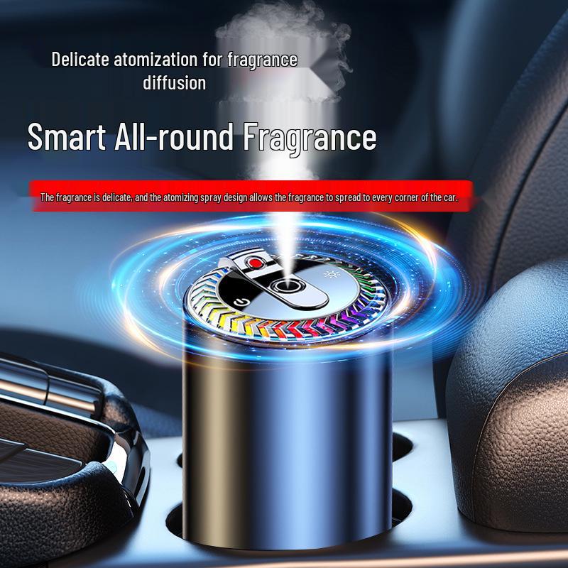 Starry Sky Car Air Vent Perfume Diffuser: Smart Automatic Aroma Sprayer with Long-lasting Fragrance and Ambient Ceiling Light Effect.