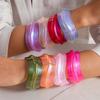Bohemian Irregular Wide Bracelet Minority Design Colorful Hand Ring Temperament Resin Bangle  Girls