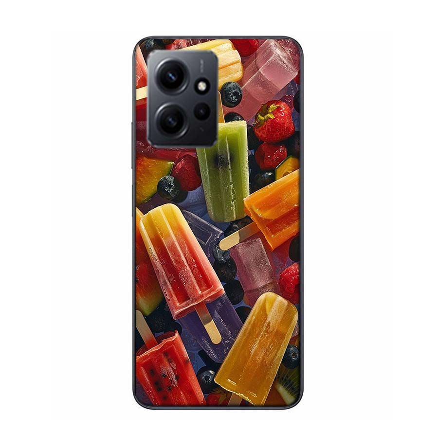 Colorful Ice Cream and Popsicles Phone Case For Redmi 12 13C 12C 15C 9 10 10C Note 13 Pro Plus 14 15 Pro 9T 9C 9A TPU Soft Cover