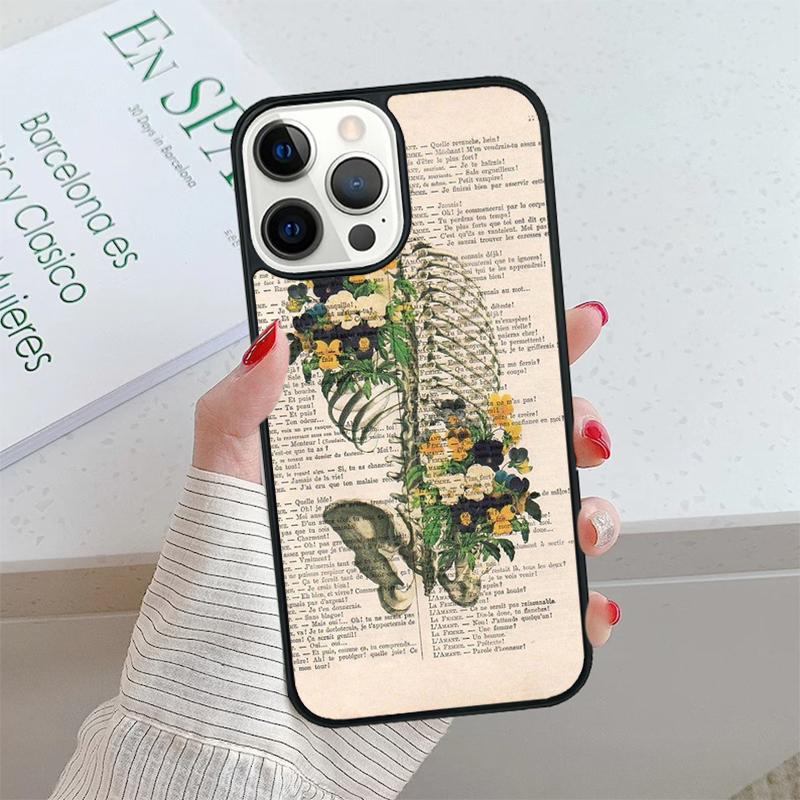 Vintage Anatomy Heart Brain Nurse Phone Case Cover For iPhone 17 Air 15 16 16e 14 13 Pro 12 11 Pro Max For Apple PLUS Fundas