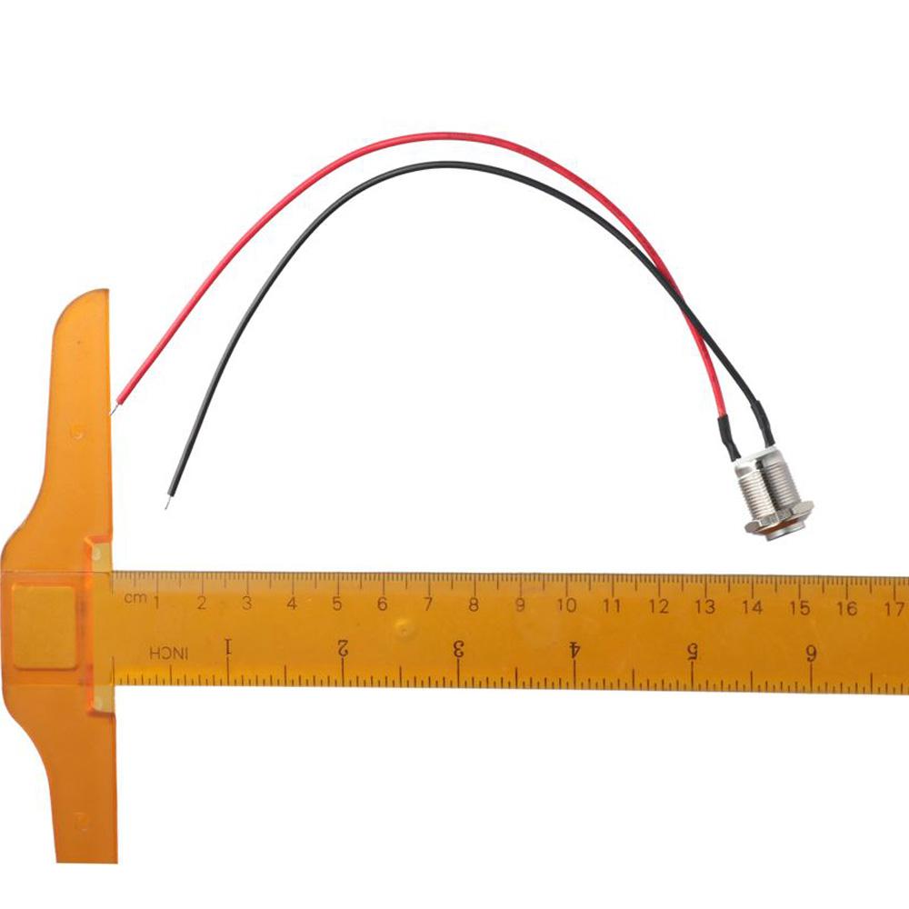 High-quality 12mm Momentary Push Button Switch with pre-Wiring IP65 Waterproof Without LED Black Shell
