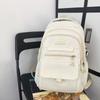 Korean Simple School Bags Large Capacity Nylon College Student Backpack Waterproof Multi-layer Girl's Backpack College