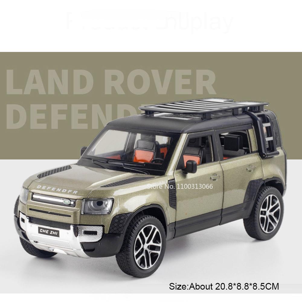 1:24 Land Rover Defender AITO M9 Toys Cars Models Light Sound Rubber Tires Vehicles Pull Back Miniature Car Child Adult Gifts
