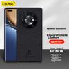 ESCASE Honor Magic3 Phone Case Protective Cover, Business Men Creative Full Protection Shockproof Silicone Soft Edge Leather Case ES-19 Deep Black